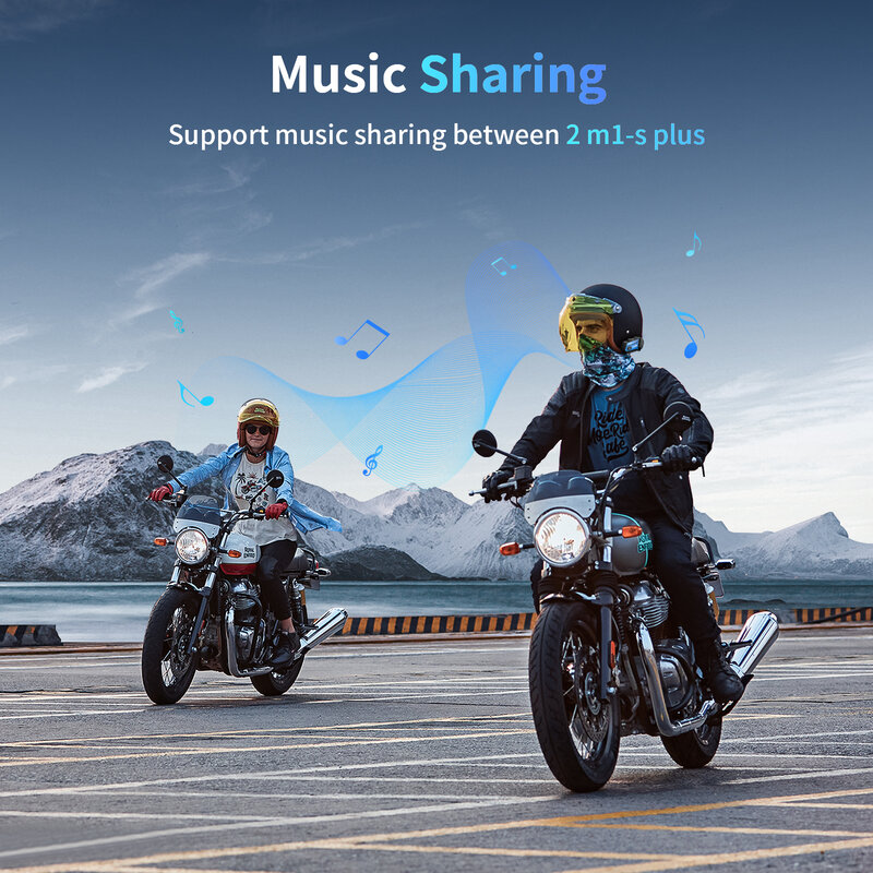 Fodsports M1-s Plus อินเตอร์คอมรถจักรยานยนต์ชุดหูฟังบลูทูธ8 Rider BT Interphone 2000M แบ่งปันเพลง FM วิทยุเครื่องส่งรับวิทยุ
