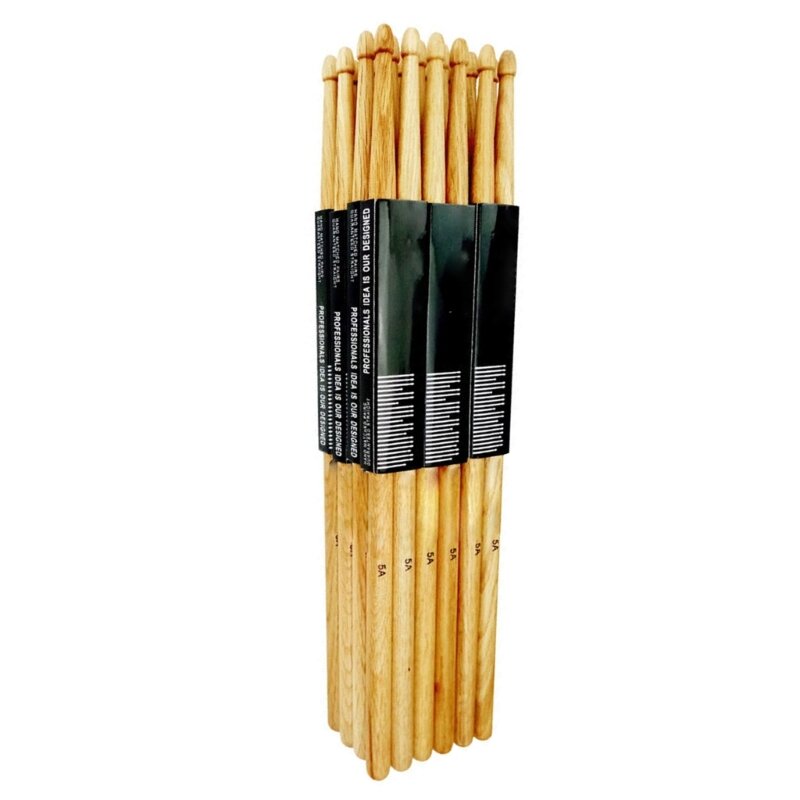 1 пара 5A/7A барабанные палочки, удобная ручка, барабанные палочки, противоскользящие дубовые палочки с деревянным наконечником