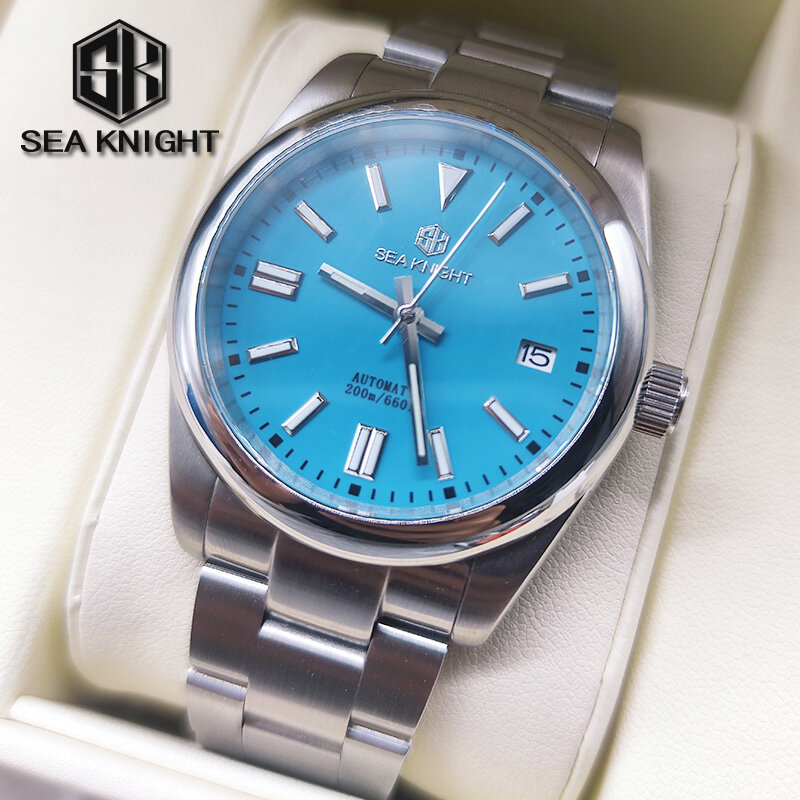SEA KNIGHT-reloj de buceo para hombre, cronógrafo mecánico automático de lujo, resistente al agua, Tortuga, Japón, NH35, 20bar, 6105