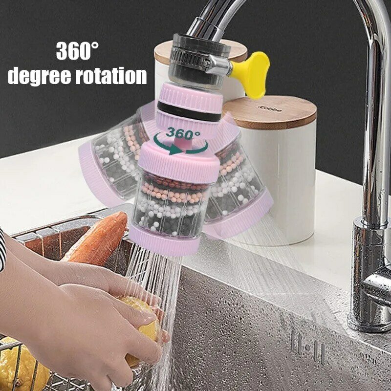 Removable and Washable 6-layer Faucet Filter Universal Splash-proof Water-saving Device Kitchen Tap Water Filter Nozzle