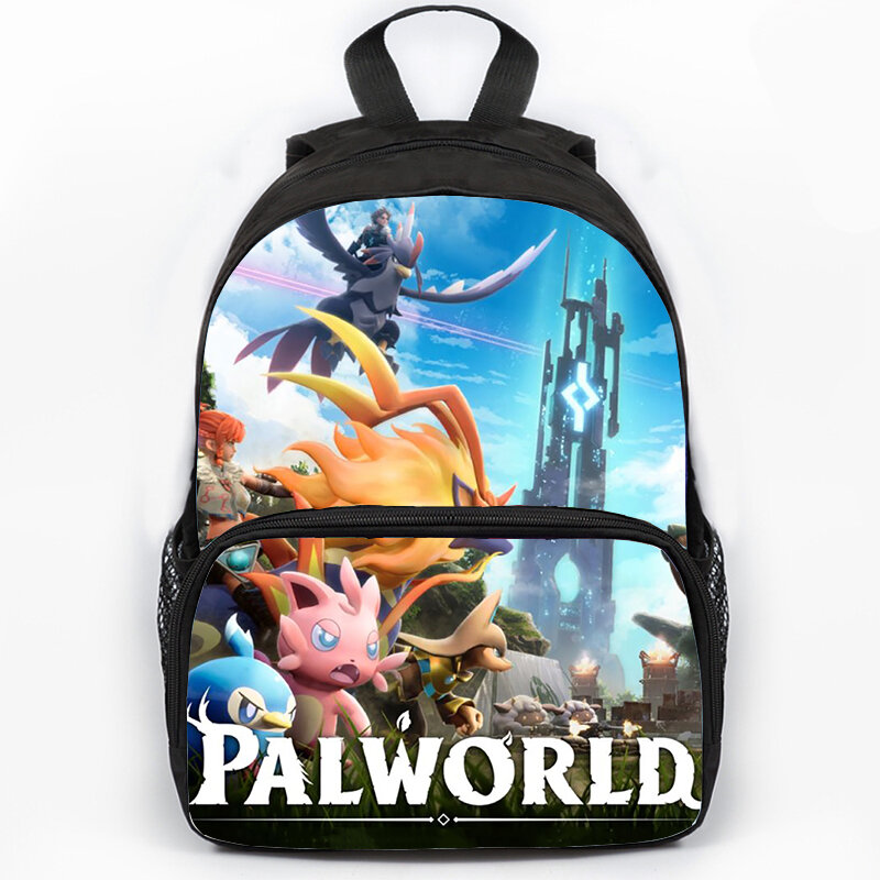 Mochila con estampado 3d de Game Palworld para niño y niña, morral escolar de dibujos animados divertidos para ordenador portátil de nailon, bolsa de viaje de gran capacidad para adolescentes