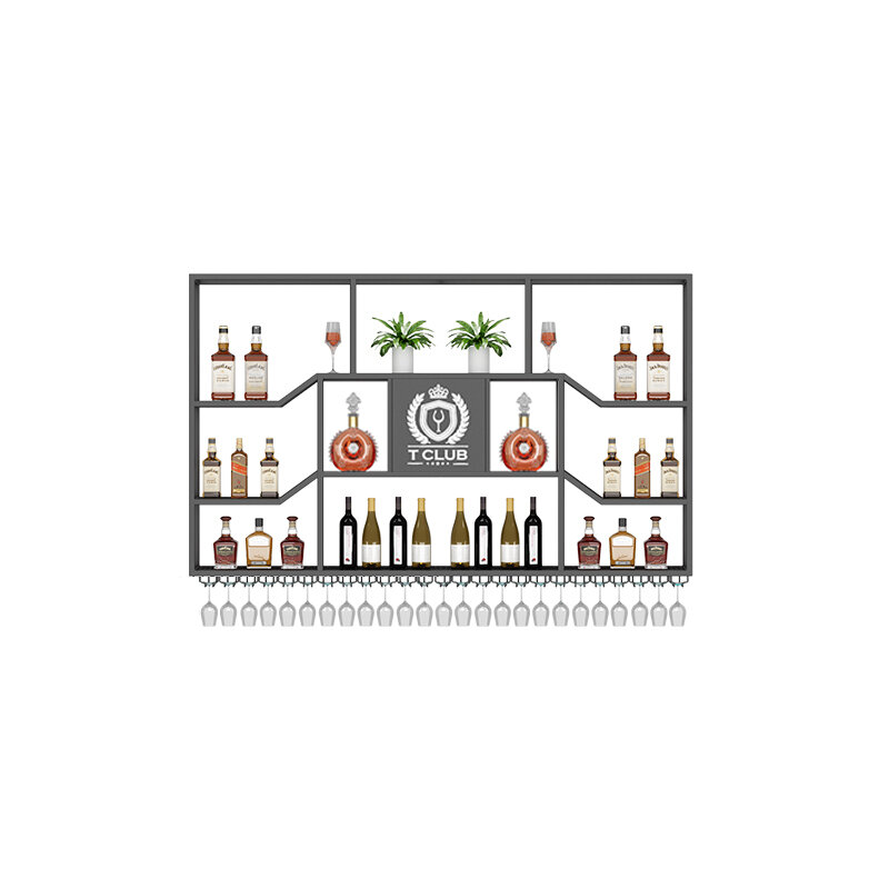 Armoires à vin murales en métal modernes, stockage unique, armoires à vin de cocktail, français ou affichage, meubles de club Cremalheira De Vinho
