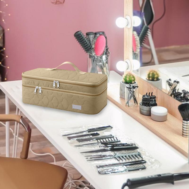 Blow Dryer Case For Travel Double Layer Hair Dryer Storage Case Hair Styling Tools Bag Curling Irons Organization Bag For Travel