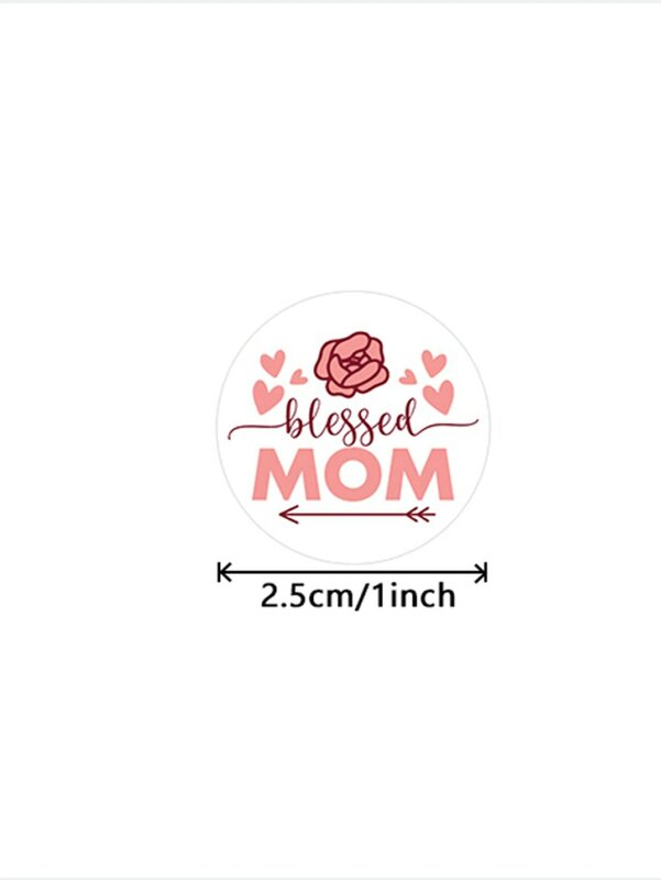 Selos envelope adesivos para embrulho, doce design floral, feliz dia das mães, 100-500pcs