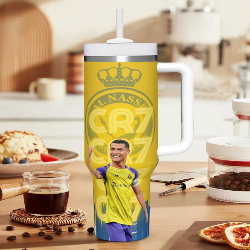 Car Travel Mugs Portugal CR7 FelixFootball-Soccer Father's Day gift Stainless Steel 304 Tumbler Water Bottle 40oz/1200ml