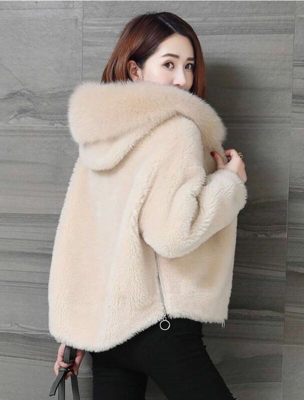 여성용 인조 모피 코트, 인조 여우 플러시 재킷, 2024 겨울 패션 캐주얼 재킷, 짧은 여성 의류, 겨울 코트