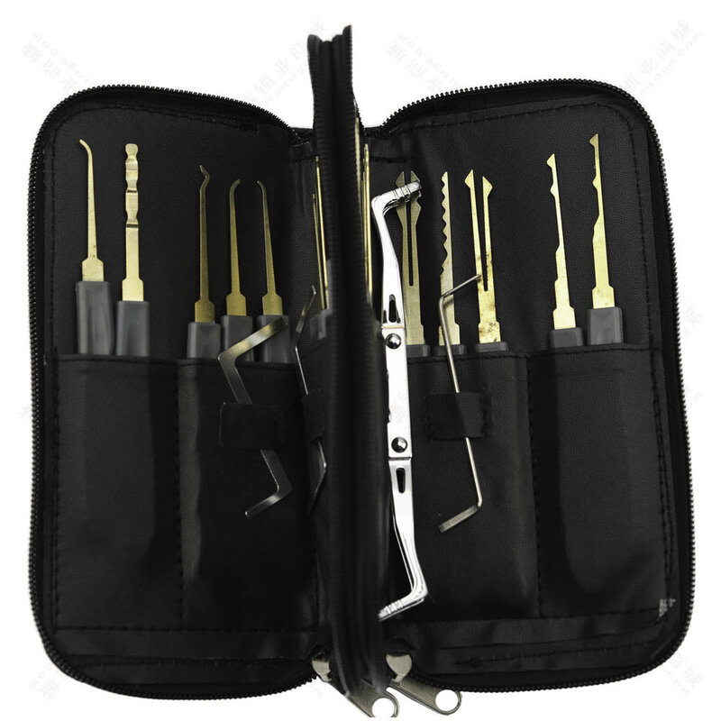 Classic Locksmith Beginner Traning Kit,24pcs goso Picking Bag for Lock with 5pcs Mini Card Portable Set