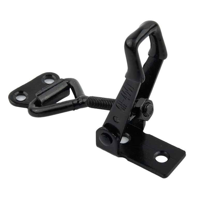 Lockers Toggle Clamp Steel Hasp 220lbs Catch Clip High Carbon Steel Quick Fixture GH-4001 For Lock-free Handle-less Boxe 90x27mm