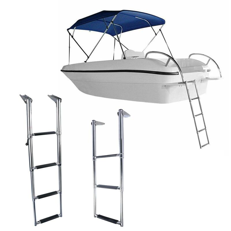 Telescoping Pontoon Boat Ladder Equipment Boat Swim Ladder Steps Ladder for Speedboat Pontoon Boat RV Swimming Pool Yacht
