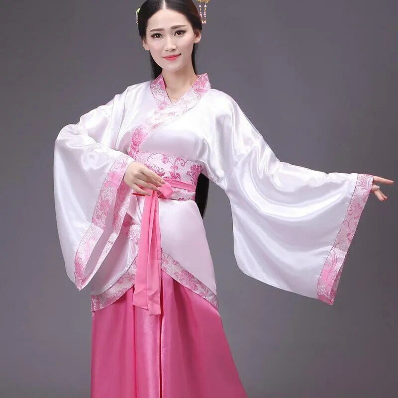 Disfraz de Bata de seda China para niñas y mujeres, Kimono chino tradicional Vintage étnico antiguo, traje de baile Tang, conjunto de Hanfu para Cosplay, 2023