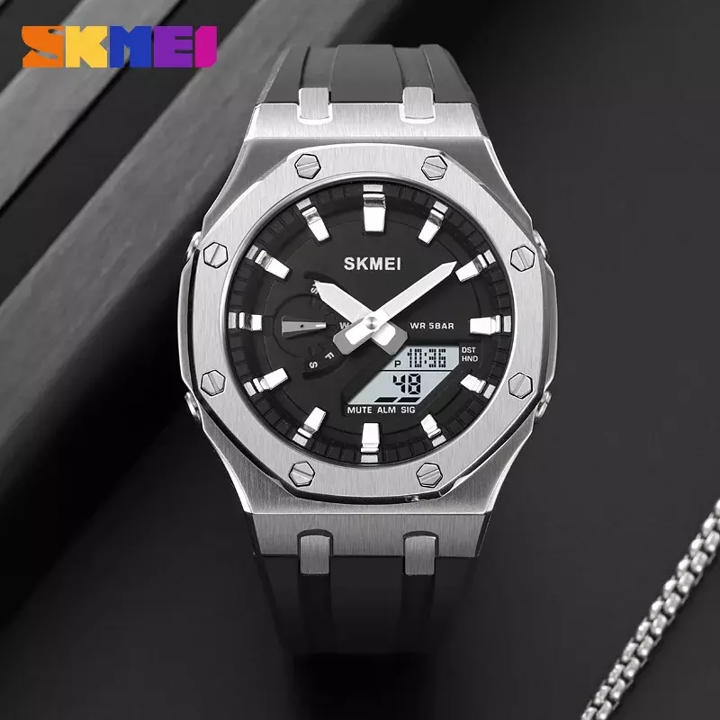 SKMEI Men's Watch 2243 Student Electronic Watch Multi functional Sports Waterproof Night Glow Electronic Watch