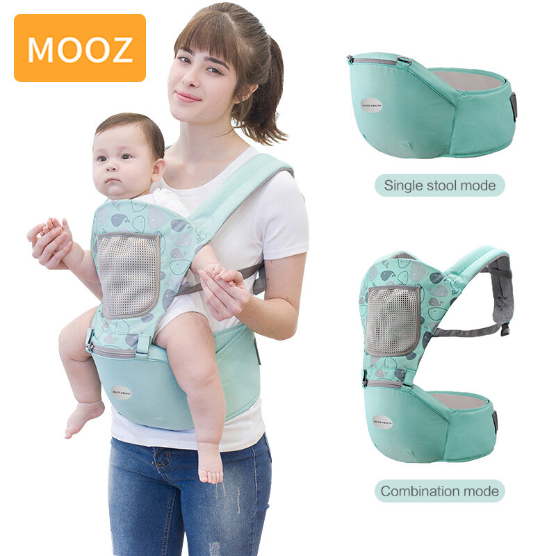 MOOZ-portabebés con taburete de cintura, mochila ergonómica para bebé, multifuncional, cinturón ajustable, CCX001