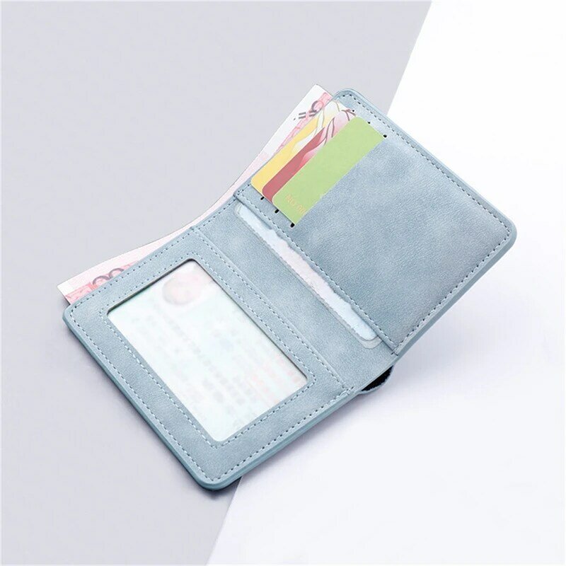 2023 New Style Mini Thin Men Wallet Card Holder Men's Purse Coin Pouch Card Holder Short Vertical Pu Leather Wallet
