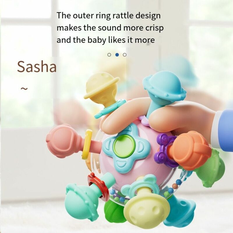 Giocattoli per la dentizione sensoriale per bambini per uso alimentare senza piombo giocattolo educativo precoce senza BPA facile da pulire giocattolo per bambini Multi-sensoriale colorato