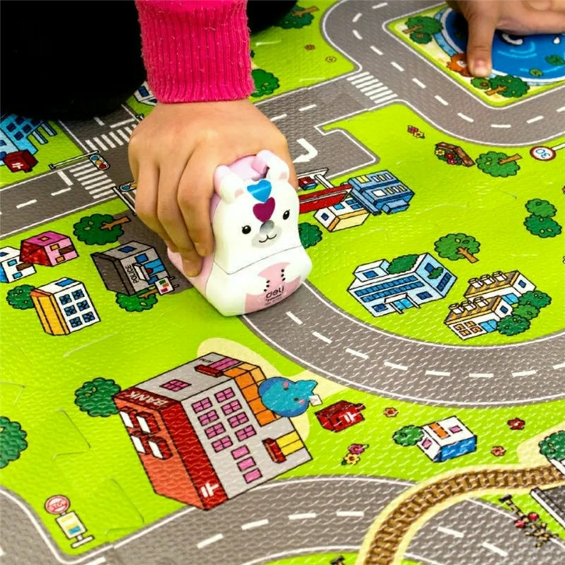 Tappetino per attività di traffico per tappetino da gioco per bambini 9 pezzi tappetini da gioco per il traffico tappetini da gioco tappetino per gattonare Tatame tappetino per Puzzle tappetino antirumore