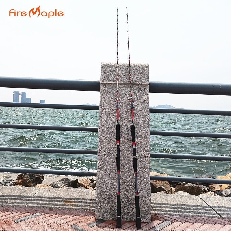 Red Shark 1.58m 5 feet very strong rod slow jigging fishing solid tip XH surf casting off shore FRP hard sea boat spinning pole