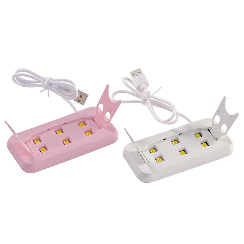 Миниатюрная Сушилка для ногтей, портативная лампа с микро УФ светодиодами, USB устройство для отверждения гель-лака для ногтей, складной лак для ногтей, быстрое освещение