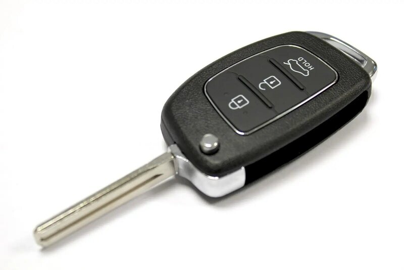 RDavid-Étui à clé de voiture à 3 boutons, coque à rabat, porte-clés à distance, adapté pour Hyundai I10, I20, I40, Feast 35 Santa Fe