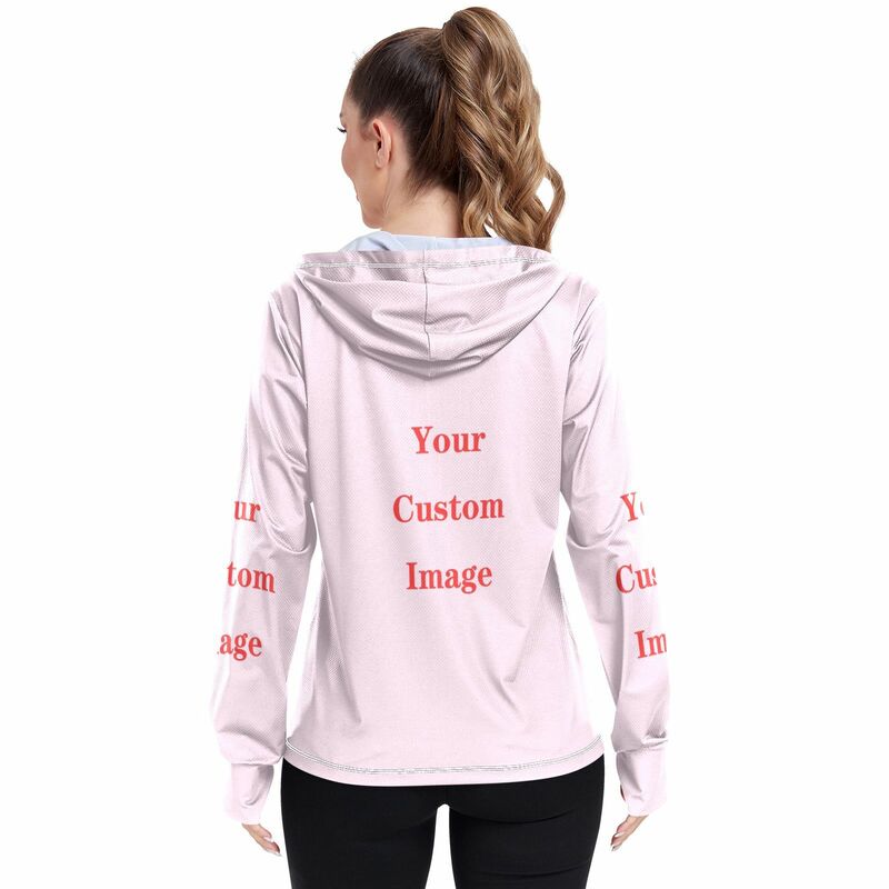 Sunscreen Hoodie UPF 50 Protection Tops Women Ice Silk Breathable Ultrathin Jacket Outdoor Quick Dry Fishing Running Coat Custom