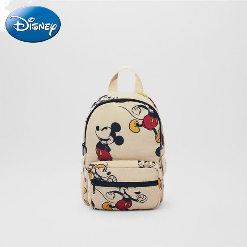 Disney-mochila escolar con estampado de Mickey Mouse para niños, mochila ligera con bonito estampado de Mickey Mouse, nueva moda
