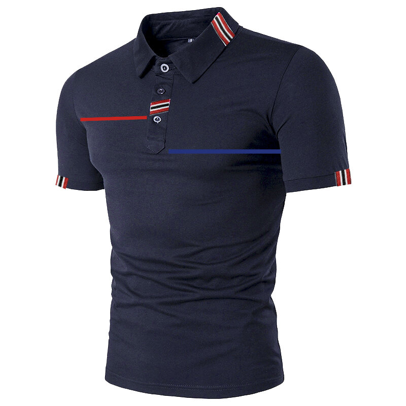 HDDHDHH-Polo informal con estampado de marca para hombre, Camiseta ajustada de Color sólido, nueva camiseta de moda de verano