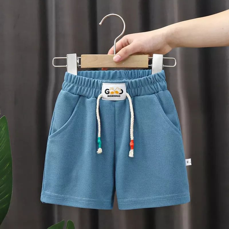 New Summer Boys Shorts Candy Color Beach Shorts for Kids Casual Elastic Waist Children Short Pants Sport Clothing Outwear