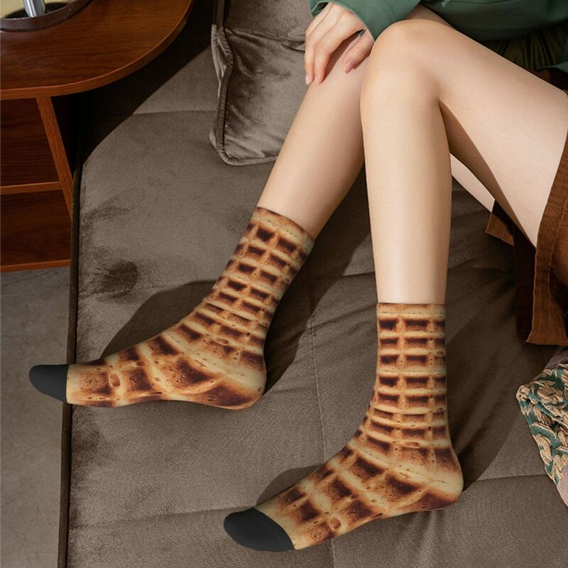 ถุงเท้ายาววาฟเฟิลสำหรับผู้ชายและผู้หญิง, ถุงเท้ายาวสไตล์ฮาราจูกุชุดถุงเท้า