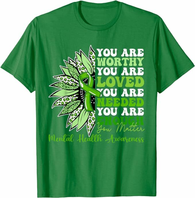Motivational Support Warrior Mental Health Awareness Gifts T-Shirt Sùnlower Groovy Graphic Outfits Letters Printed Saying Tees