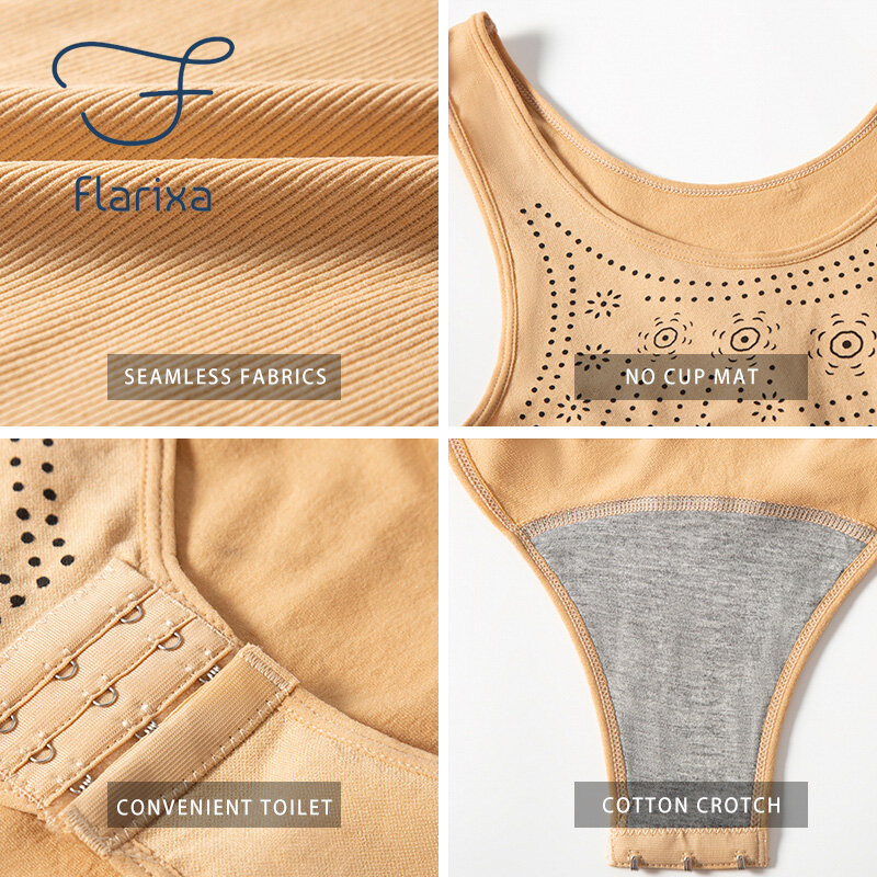 Flarixa-بدلة نسائية مفتوحة المنشعب مطبوعة ، ملابس داخلية للتنحيف ، مشكل للجسم سلس بعد الولادة ، مشد ، مقاس كبير ، 5XL