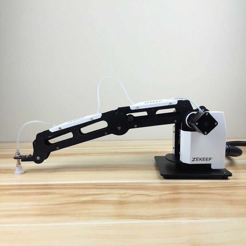 3 dof braccio Robot meccanico manipolatore industriale braccio robotico educativo Desktop carico 500g con pompa ad aria Robot programmabile PLC