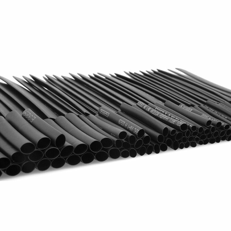 127 pz 7.28m nero 2:1 assortimento tubo termoretraibile tubo auto cavo guaina Wrap Wire Kit utili tubi elettrici