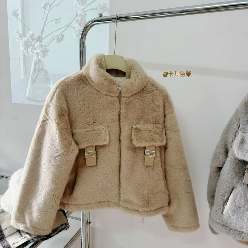 Женская утепленная короткая куртка из искусственного меха на осень и зиму, Женская шикарная элегантная однотонная Водолазка с длинным рукавом, свободная верхняя одежда