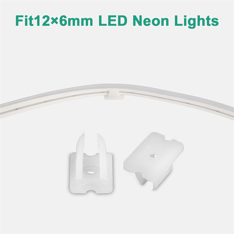 LED Strip Mounting Clips Holder Mounting Bracket Support Fixing Clamps Fit 5mm to 6mm Silicone LED Strip Lighting