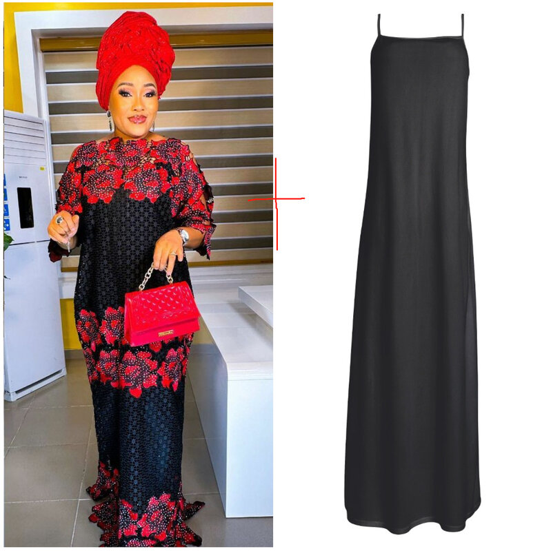 2023 African Dresses for Women Elegant Summer African 3/4 Sleeve Polyester Lace O-neck Plus Size Maxi Dress African Clothes