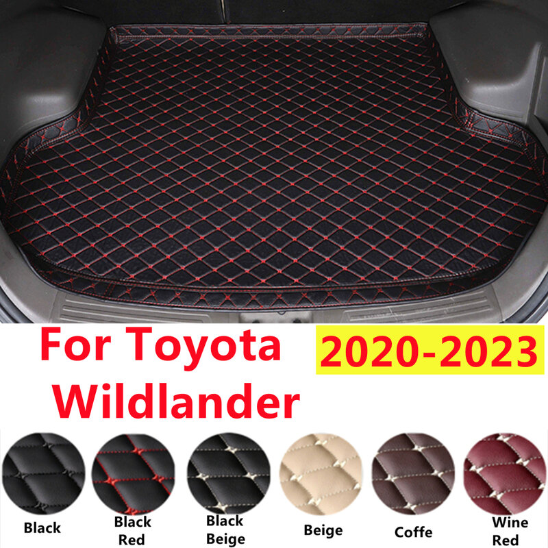 Skóra SJ XPE wysokiej strona boczna mata do bagażnika pasuje do TOYOTA Wildlander 2023-2020 oprawy samochodowe mata do wyłożenia podłogi bagażnika dywanik samochodowy tylne wodoodporne