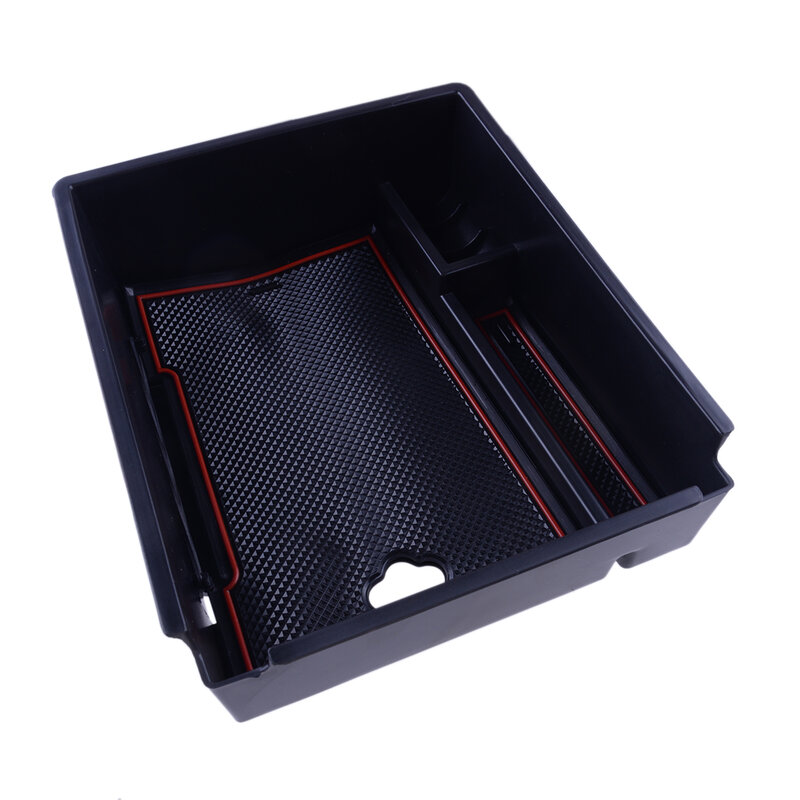 Black Car ABS Central Console Armrest Storage Box Container Tray Fit For Hyundai Tucson NX4 2022 Limited Auto Trans Version