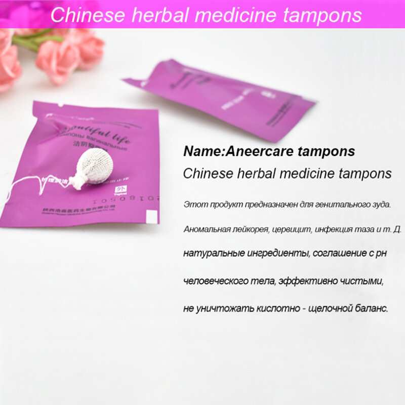 1Pc Herbal Tampon For Women Vaginal Detox Yoni Pearls Women's Health Obat Vaginal Treatment Tampons Medicinal Clean Point