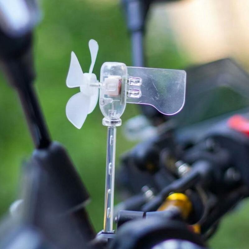 Mini Clear Windmill Bike Handlebar, Turbina Eólica, Engraçado, Dinâmico, Impermeável, Luz Colorida, Pinwheels, Acessórios Decorativos