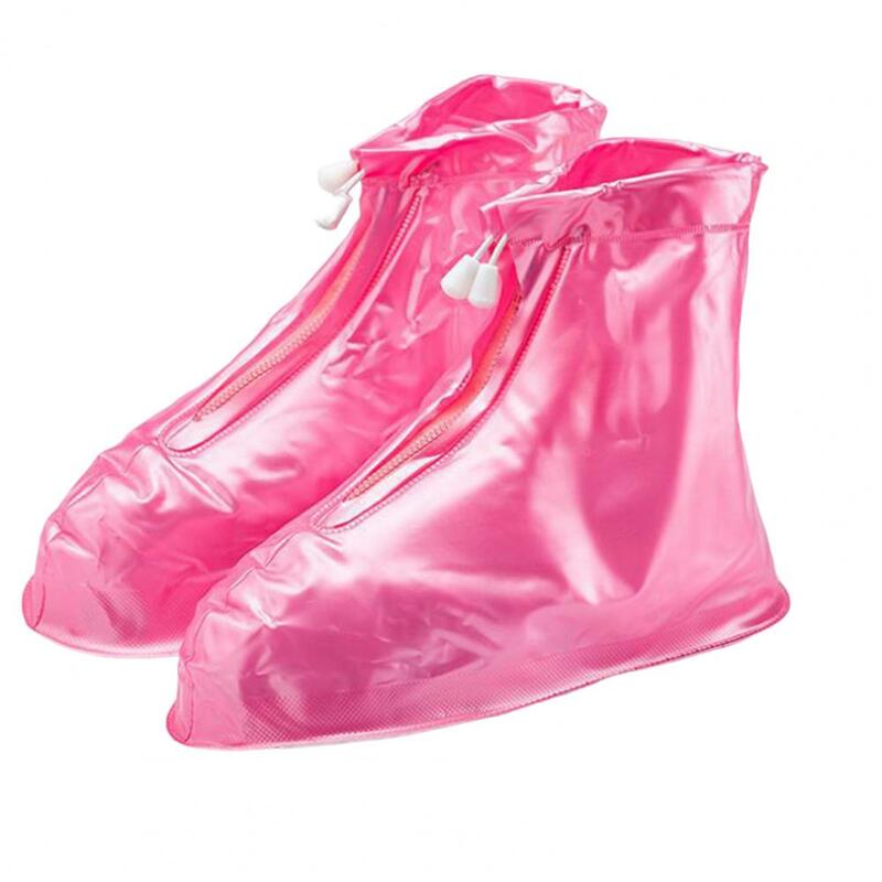 Couvre-chaussures coordonnants en PVC pour femmes, bottes de pluie utiles, couvre-chaussures, 1 paire