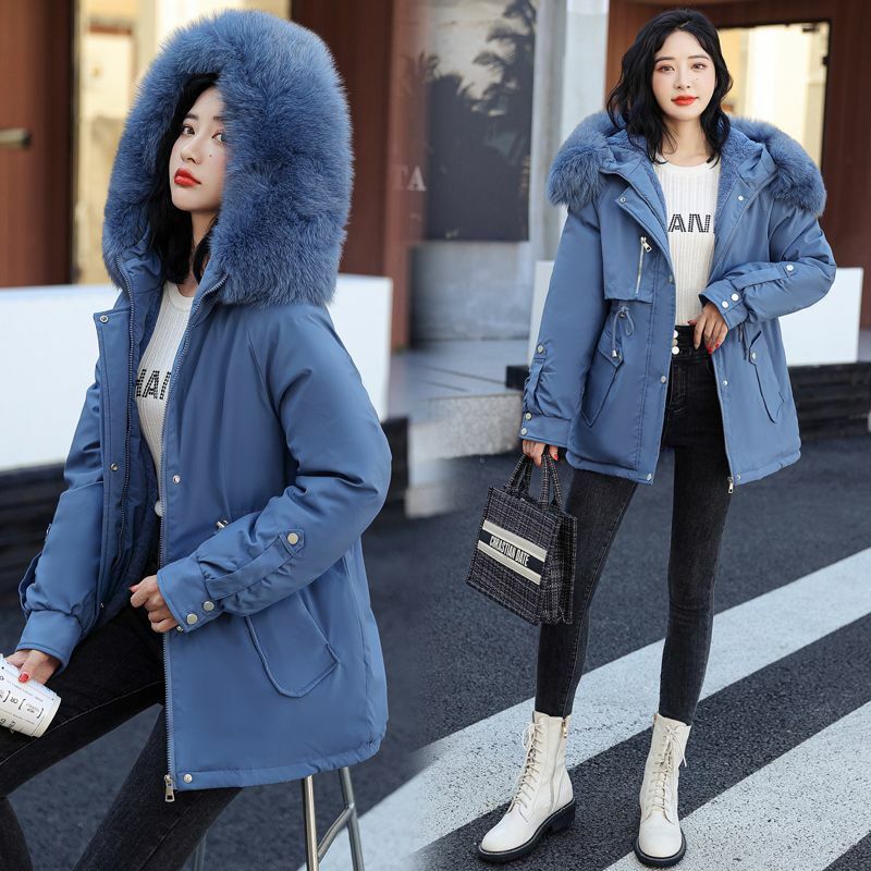 Winter Frauen kalten Mantel Frau Winter 2023 lose Herbst Frauen Jacken Korea große Verdickung Plüsch mittellange Kleidung