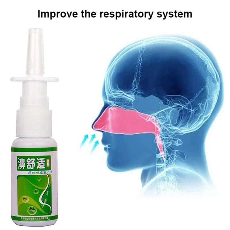 100% natural erval nariz spray sinusite gotas nasais tratamento coceira alérgica nariz erva médica rinite líquido de vison 20ml