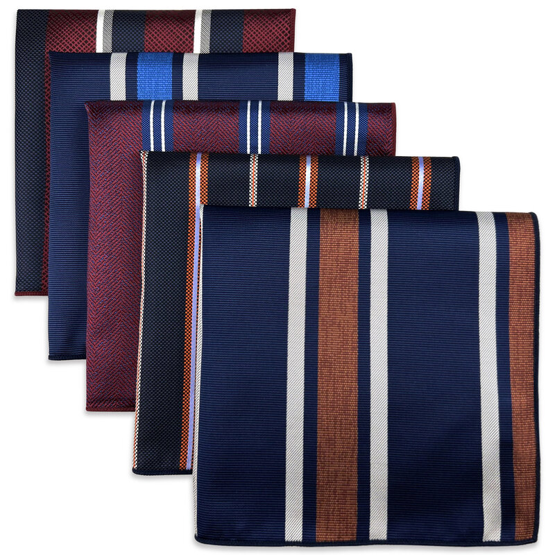 Pañuelos de boda cuadrados de bolsillo para hombre, conjunto de moda Formal, paquete de 5 piezas, pañuelo de lujo único