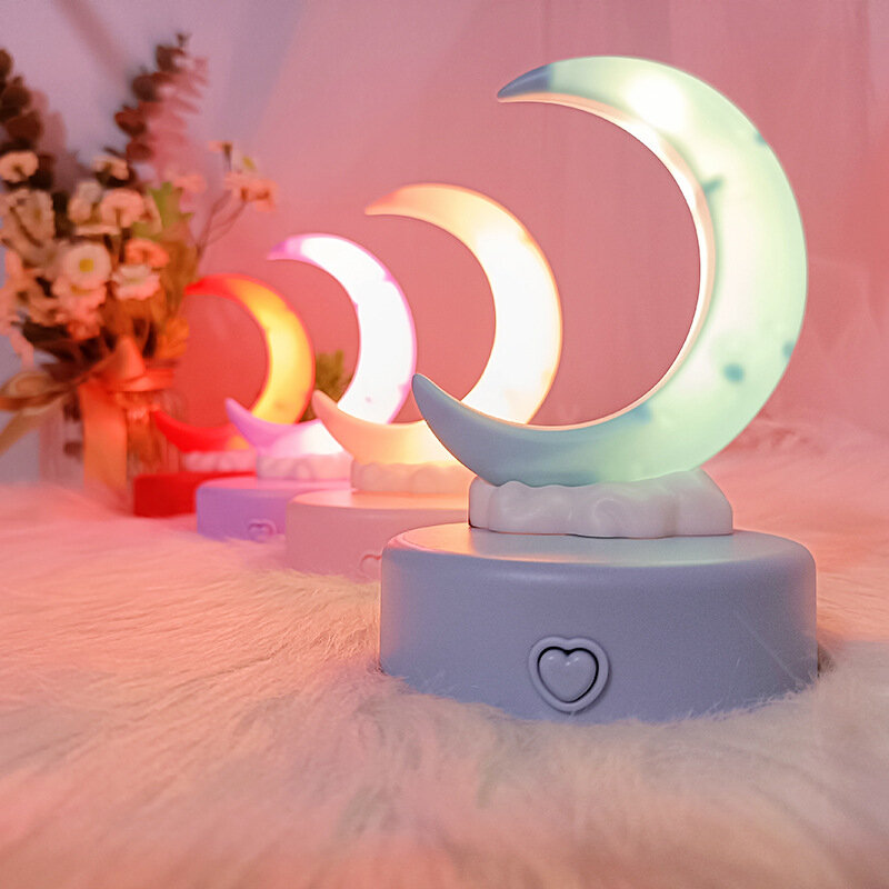 Creative Fantasy Moon LED Luminous Table Lamp Romantic Night Light Moon Clouds Glowing Toys Children's Christmas Gifts