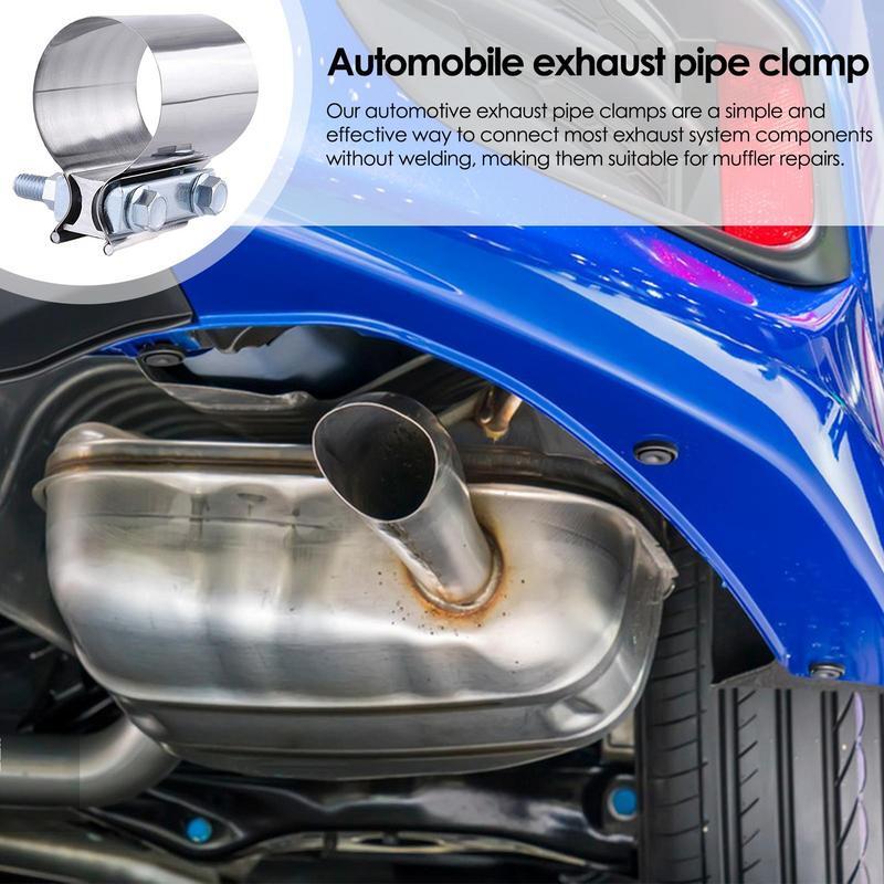 Aço inoxidável Exhaust Pipe Clamp, Muffler Coupler Clamp, substituição automotiva