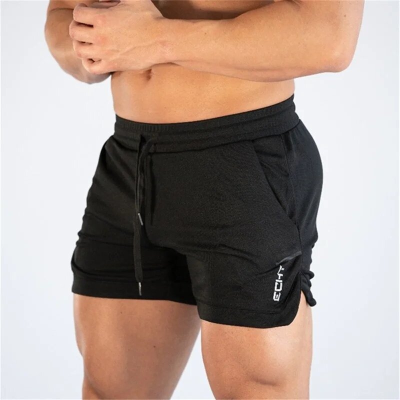 Pantalones cortos deportivos para hombre, Shorts de malla transpirable, secado rápido, ropa deportiva para gimnasio y playa, novedad de verano, 2023