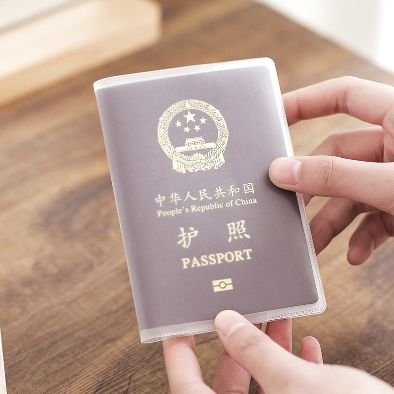 1pc podróżna wodoodporna osłona etui na paszport na brud portfel przezroczyste uchwyty na identyfikator z PVC wizytownik etui