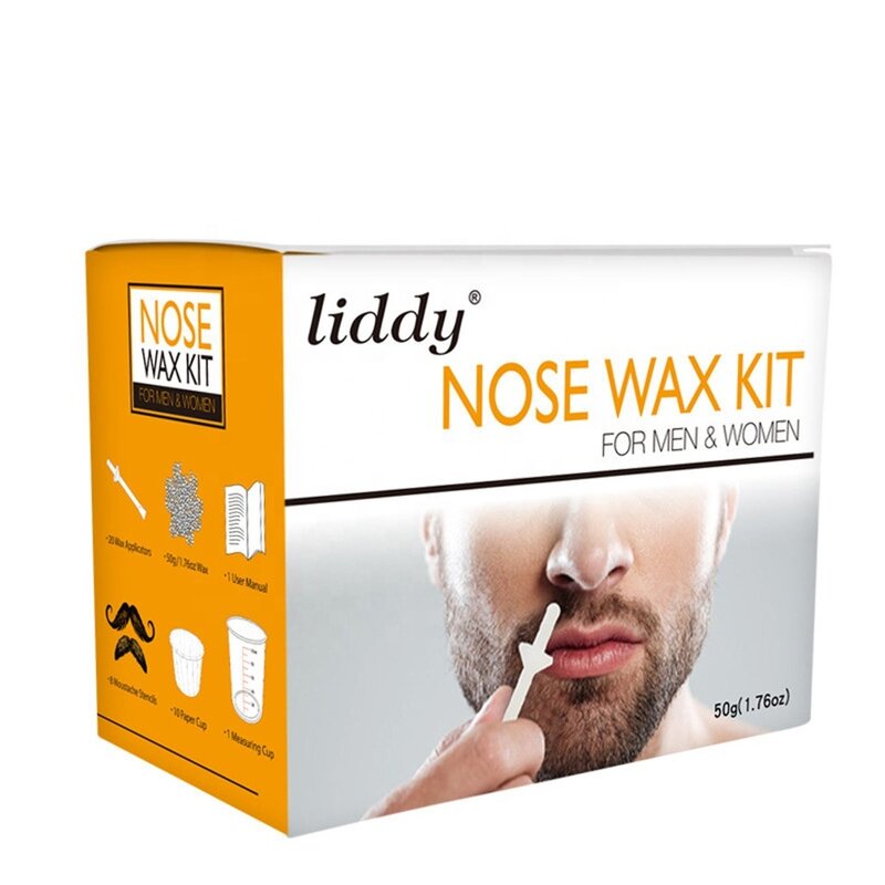 1 conjunto kit de cera de remoção de pêlos de nariz indolor para homem e mulher narina limpeza depilação cera de limpeza de cera sem papel