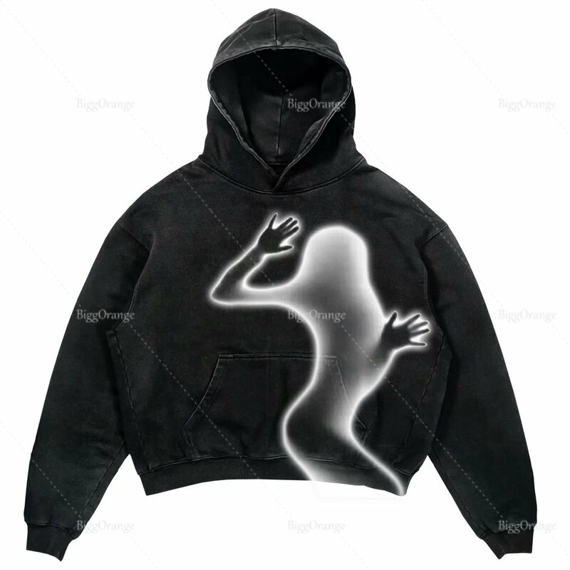2023 New High Street Hip Hop Character Print Hoodie Casual high quality Sweater Pocket Hoodie harajuku streetwear women tops