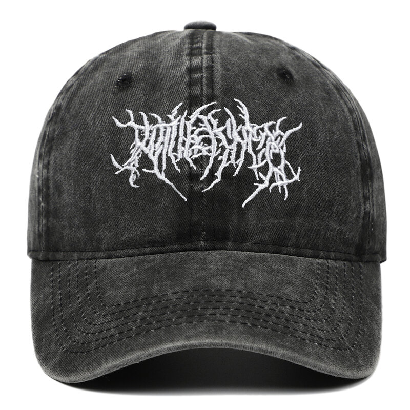 Vintage washed Gothic Street Punk hip-hop baseball cap embroidered hat Hip Hop Snapback Dad Hats  Gothic Street Punk Frauen
