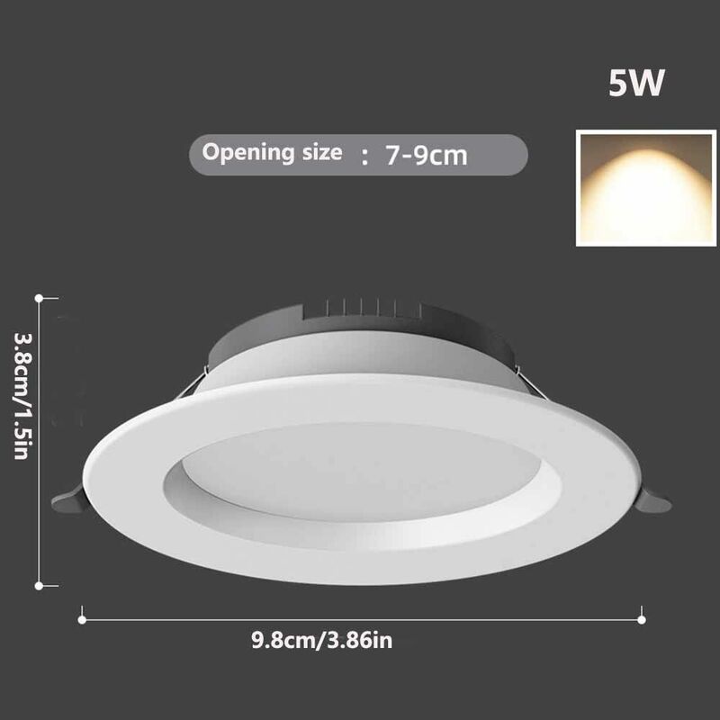 Recessed LED Downlight Small Round Energy Saving Down Lights 220V 5W 9W 12W Ceiling Lamp Bedroom